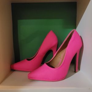 Qupid Hot Pink Heels